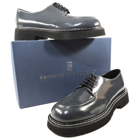 PRINCIPE DI BOLOGNA ?? MEN\'S GREY PATENT LEATHER FASHION LOAFERS main image 5